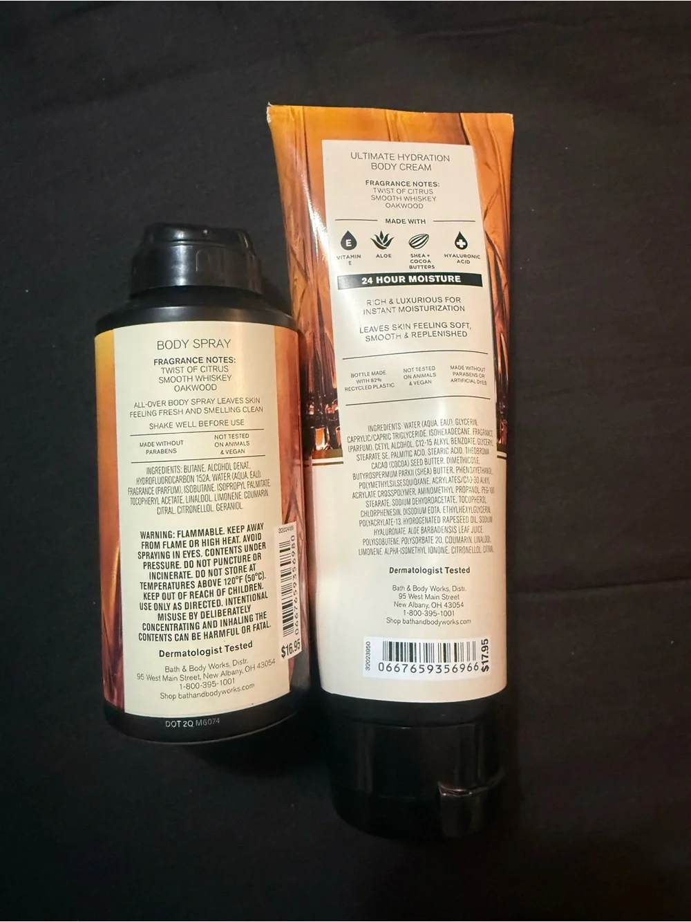 Bath & Body Works Whiskey Toast Body Spray & Cream - Orange, Black, White - Picture 2 of 2